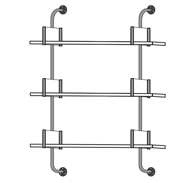 Wooden Floating Storage Bookshelf Modern Wall Mounted Bookcase