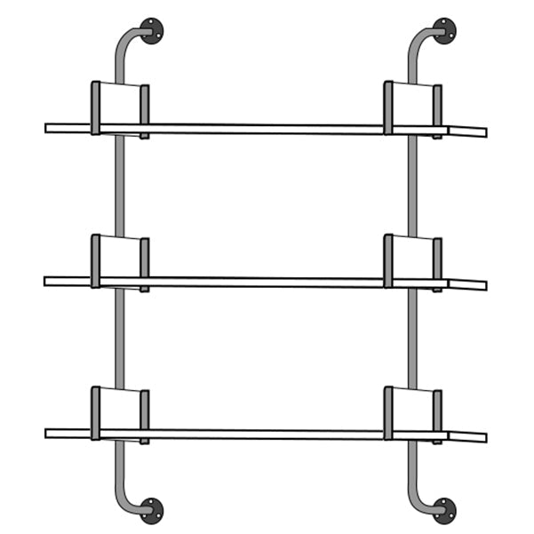 Wooden Floating Storage Bookshelf Modern Wall Mounted Bookcase
