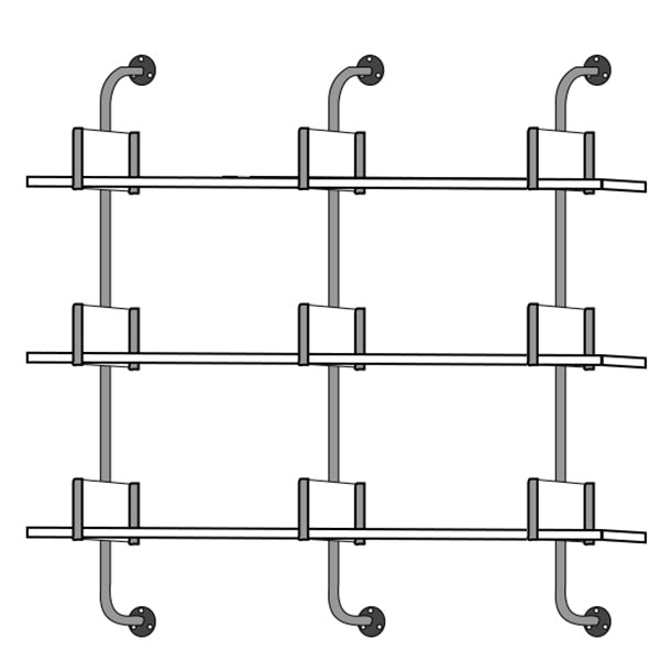 Wooden Floating Storage Bookshelf Modern Wall Mounted Bookcase