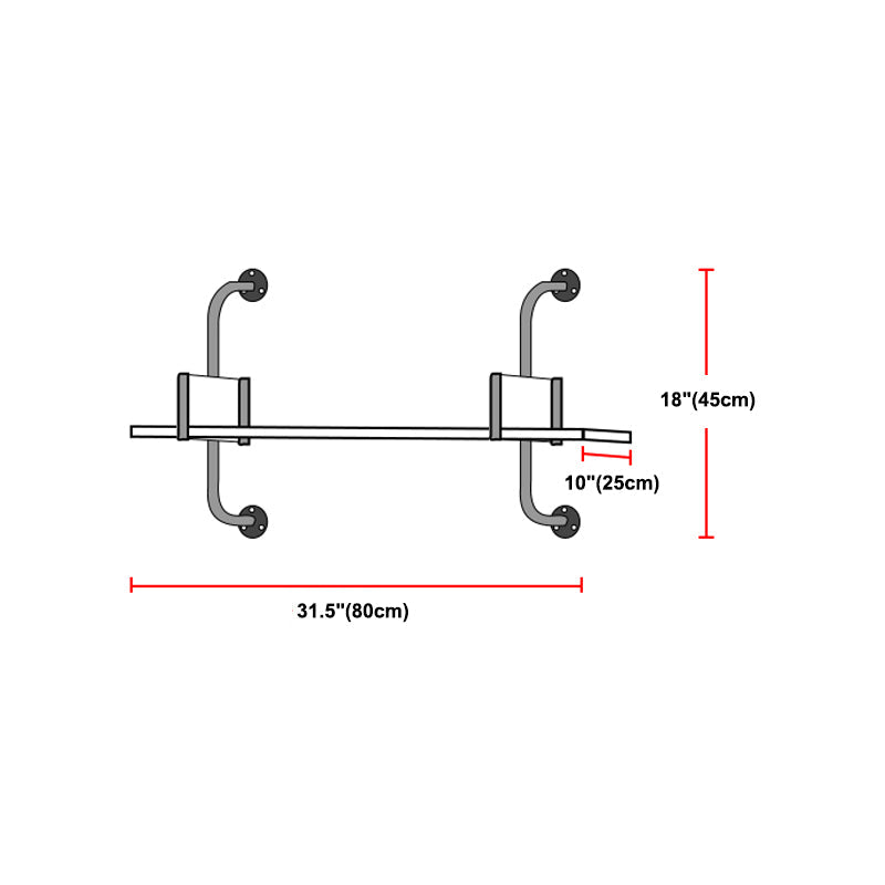 Wooden Floating Storage Bookshelf Modern Wall Mounted Bookcase