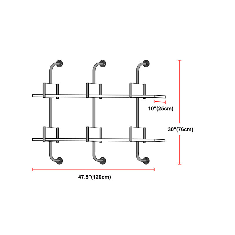 Wooden Floating Storage Bookshelf Modern Wall Mounted Bookcase