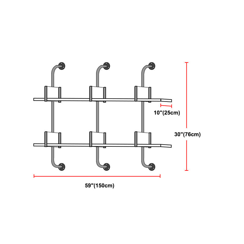 Wooden Floating Storage Bookshelf Modern Wall Mounted Bookcase