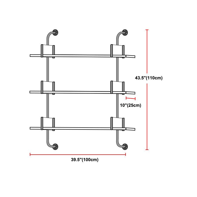 Wooden Floating Storage Bookshelf Modern Wall Mounted Bookcase