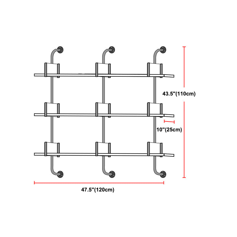 Wooden Floating Storage Bookshelf Modern Wall Mounted Bookcase