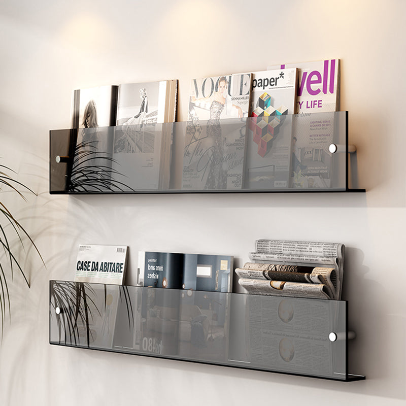 Modern Acrylic Floating Bookshelf 5.9" H Wall Mounted Bookcase Clearhalo 'Bookcases' 'furn' 'furn_bookcases' 'Furniture' 'Office Furniture' 5524968