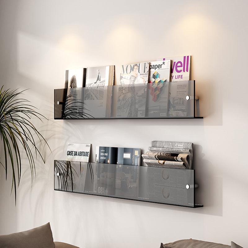 Modern Acrylic Floating Bookshelf 5.9" H Wall Mounted Bookcase Clearhalo 'Bookcases' 'furn' 'furn_bookcases' 'Furniture' 'Office Furniture' 5524970