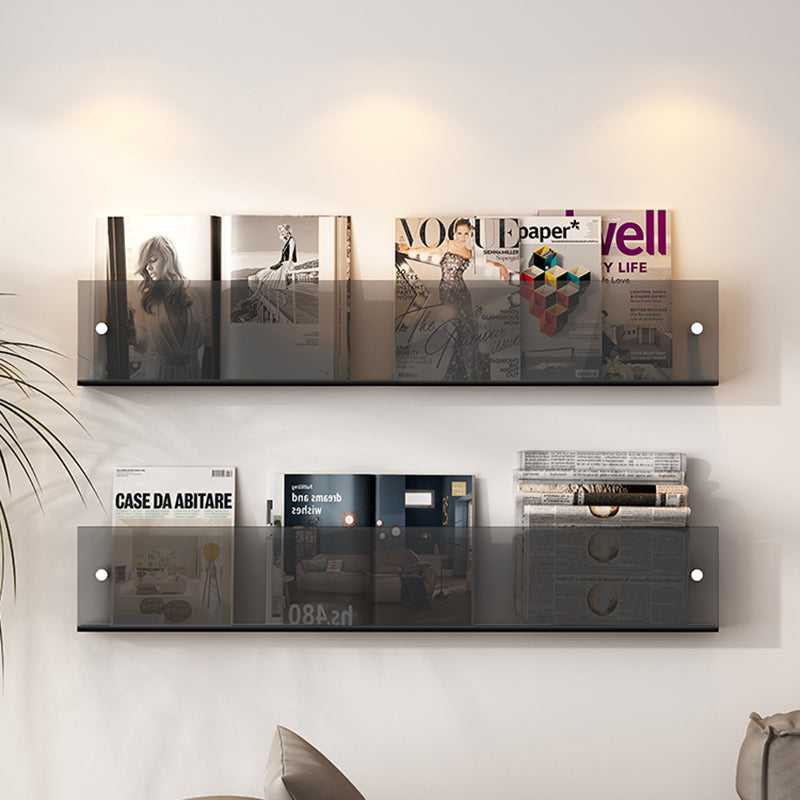 Modern Acrylic Floating Bookshelf 5.9" H Wall Mounted Bookcase Clearhalo 'Bookcases' 'furn' 'furn_bookcases' 'Furniture' 'Office Furniture' 5524971