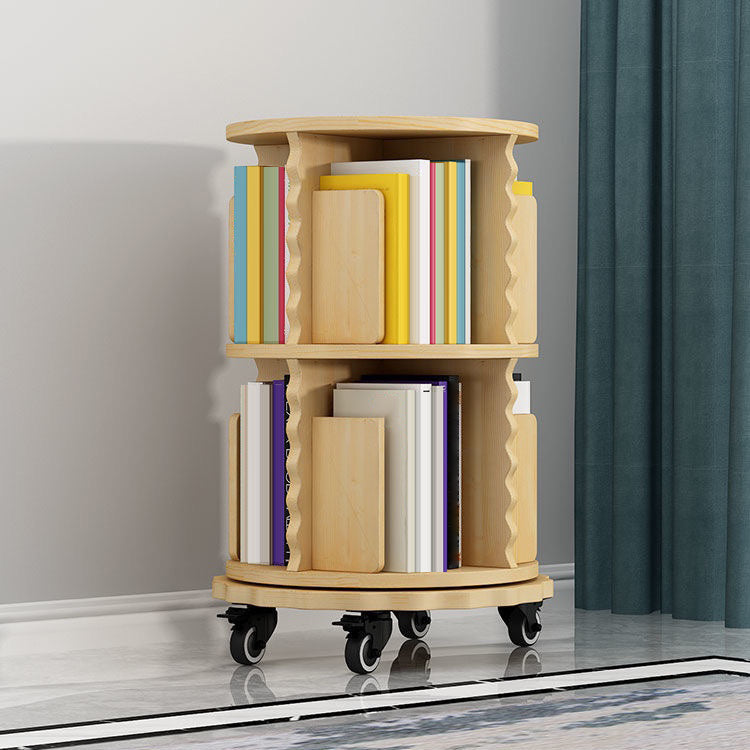 Modern Solid Wood Bookcase, Log, Cylinder Bookshelf for Any Room, 21.5" W Clearhalo 'Bookcases' 'furn' 'furn_bookcases' 'Furniture' 'Office Furniture' 5524981