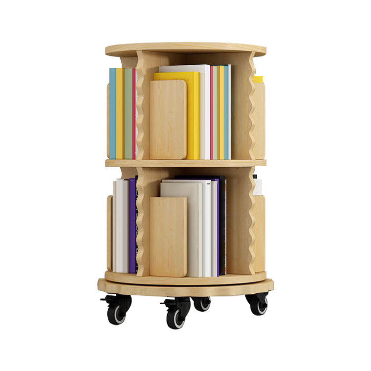 Modern Solid Wood Bookcase, Log, Cylinder Bookshelf for Any Room, 21.5" W 21.5"L x 21.5"W x 28.3"H Clearhalo 'Bookcases' 'furn' 'furn_bookcases' 'Furniture' 'Office Furniture' 5524982