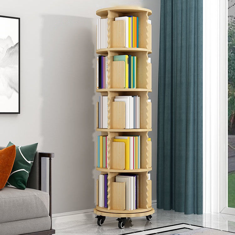 Modern Solid Wood Bookcase, Log, Cylinder Bookshelf for Any Room, 21.5" W Clearhalo 'Bookcases' 'furn' 'furn_bookcases' 'Furniture' 'Office Furniture' 5524984