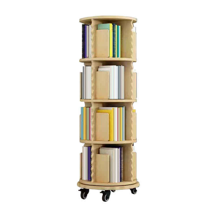 Modern Solid Wood Bookcase, Log, Cylinder Bookshelf for Any Room, 21.5" W 21.5"L x 21.5"W x 50.4"H Clearhalo 'Bookcases' 'furn' 'furn_bookcases' 'Furniture' 'Office Furniture' 5524985