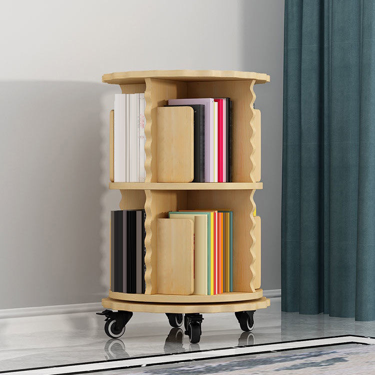 Modern Solid Wood Bookcase, Log, Cylinder Bookshelf for Any Room, 21.5" W Clearhalo 'Bookcases' 'furn' 'furn_bookcases' 'Furniture' 'Office Furniture' 5524988