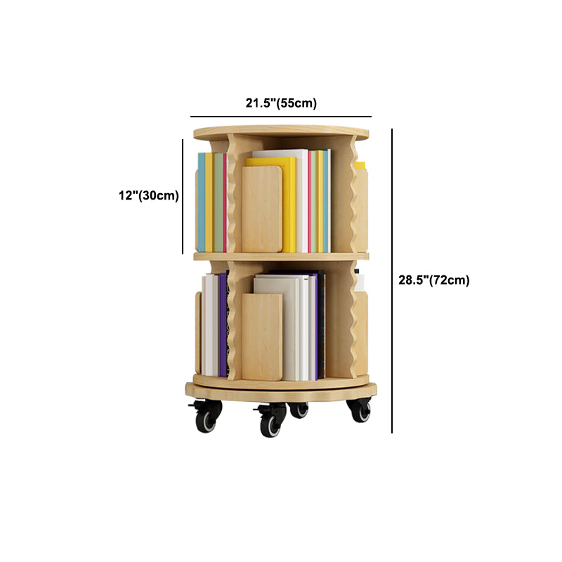 Modern Solid Wood Bookcase, Log, Cylinder Bookshelf for Any Room, 21.5" W Clearhalo 'Bookcases' 'furn' 'furn_bookcases' 'Furniture' 'Office Furniture' 5524992
