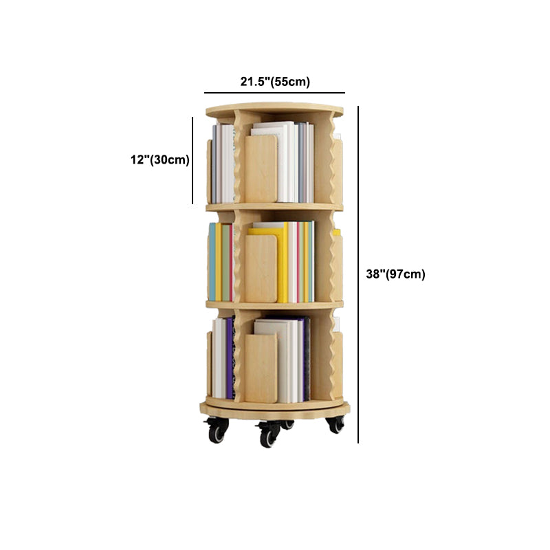 Modern Solid Wood Bookcase, Log, Cylinder Bookshelf for Any Room, 21.5" W Clearhalo 'Bookcases' 'furn' 'furn_bookcases' 'Furniture' 'Office Furniture' 5524993
