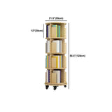 Modern Solid Wood Bookcase, Log, Cylinder Bookshelf for Any Room, 21.5" W Clearhalo 'Bookcases' 'furn' 'furn_bookcases' 'Furniture' 'Office Furniture' 5524994