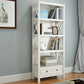 Rectangle Standard Solid Wood Bookcase Nordic Closed Back Bookshelf