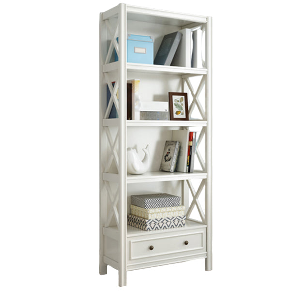 Rectangle Standard Solid Wood Bookcase Nordic Closed Back Bookshelf