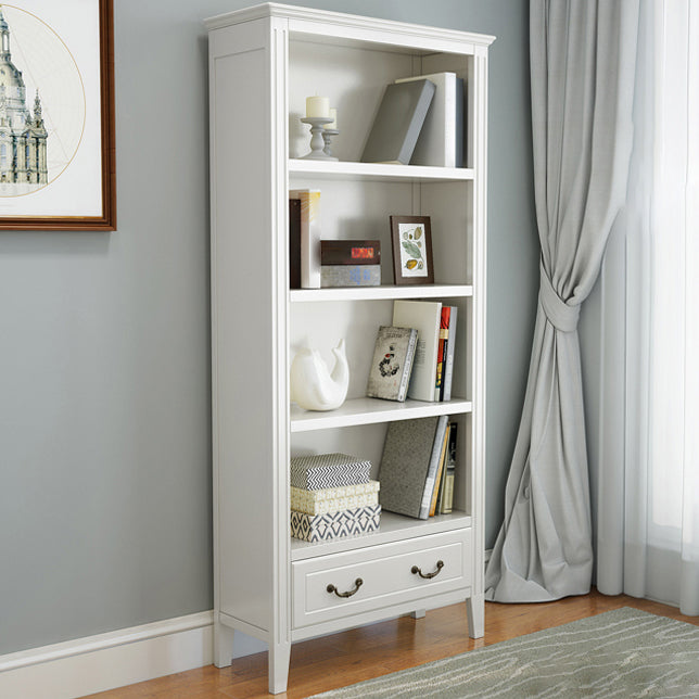 Rectangle Standard Solid Wood Bookcase Nordic Closed Back Bookshelf