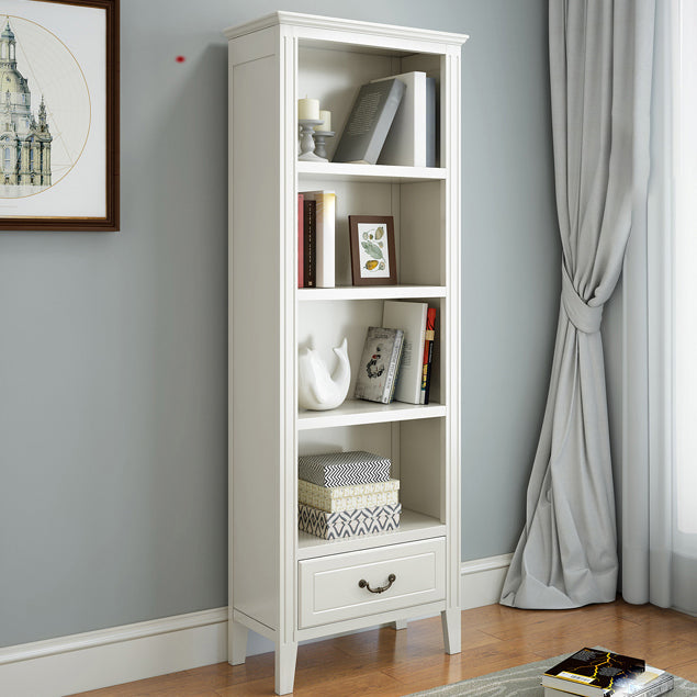 Rectangle Standard Solid Wood Bookcase Nordic Closed Back Bookshelf