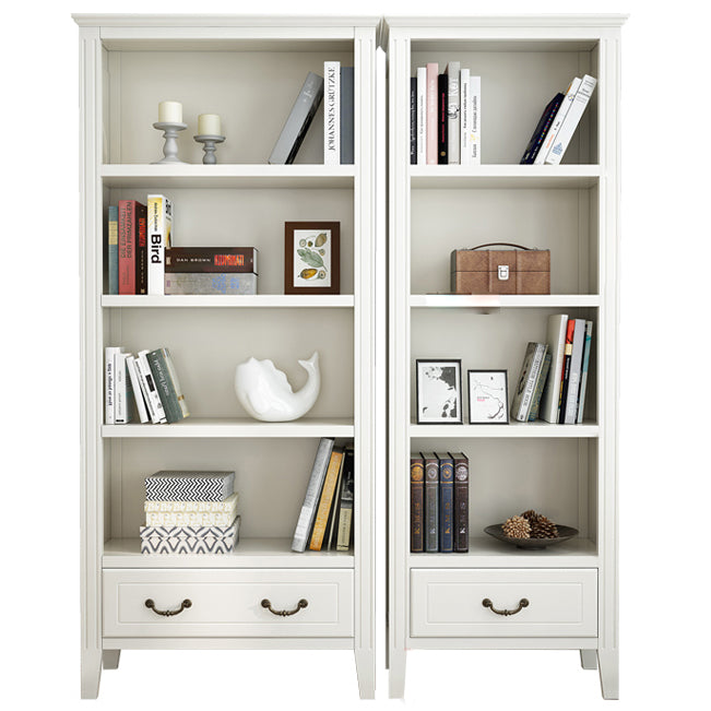 Rectangle Standard Solid Wood Bookcase Nordic Closed Back Bookshelf