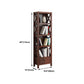 Rectangle Standard Solid Wood Bookcase Nordic Closed Back Bookshelf