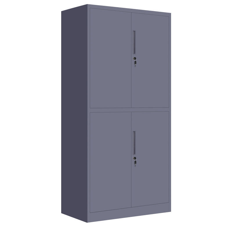 Closed Standard Bookshelf Modern Minimalist Metal Rectangular Bookcase