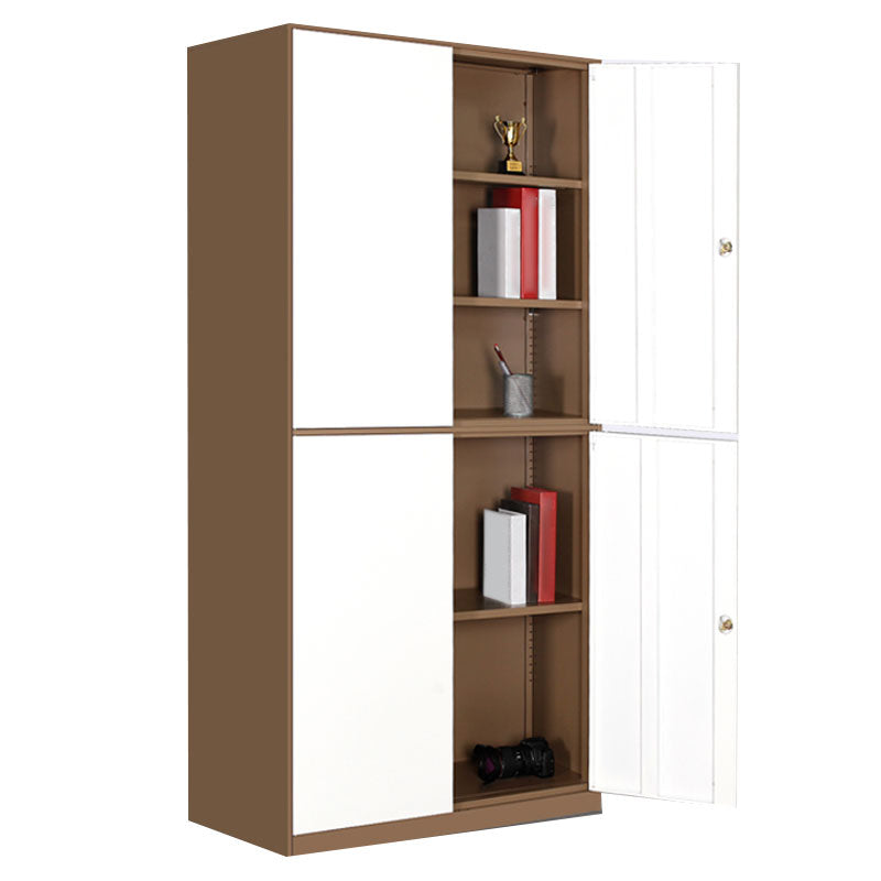 Closed Standard Bookshelf Modern Minimalist Metal Rectangular Bookcase
