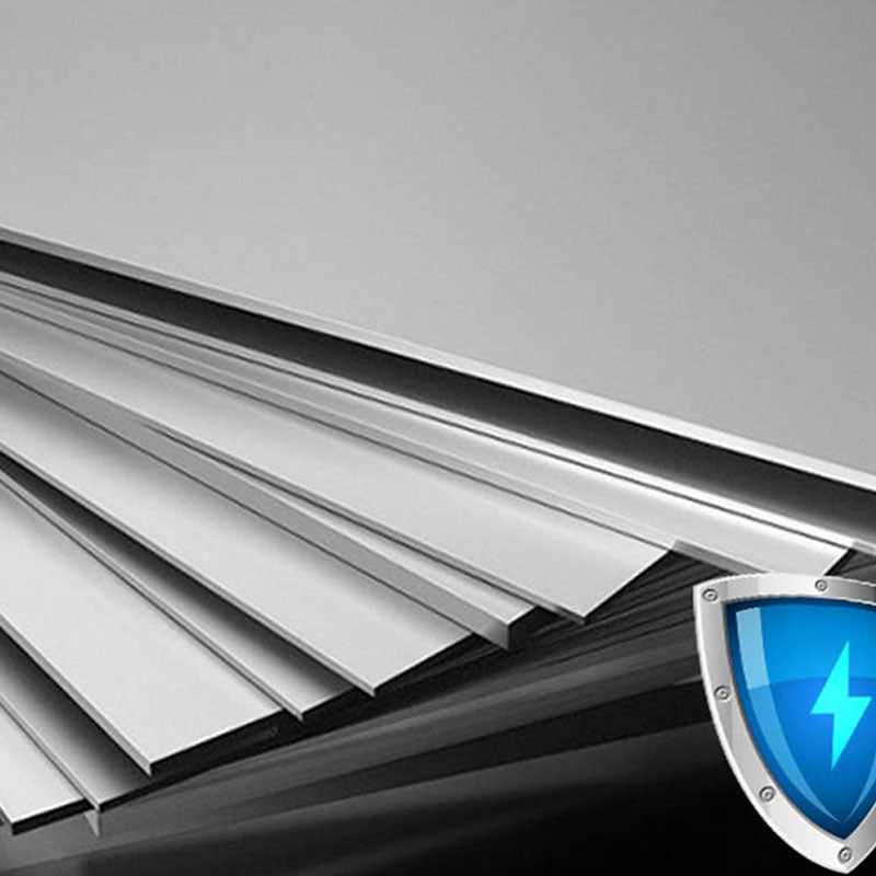 Closed Standard Bookshelf Modern Minimalist Metal Rectangular Bookcase