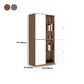 Closed Standard Bookshelf Modern Minimalist Metal Rectangular Bookcase