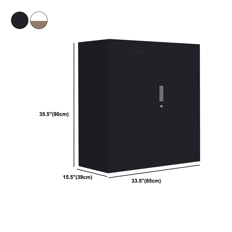 Closed Standard Bookshelf Modern Minimalist Metal Rectangular Bookcase