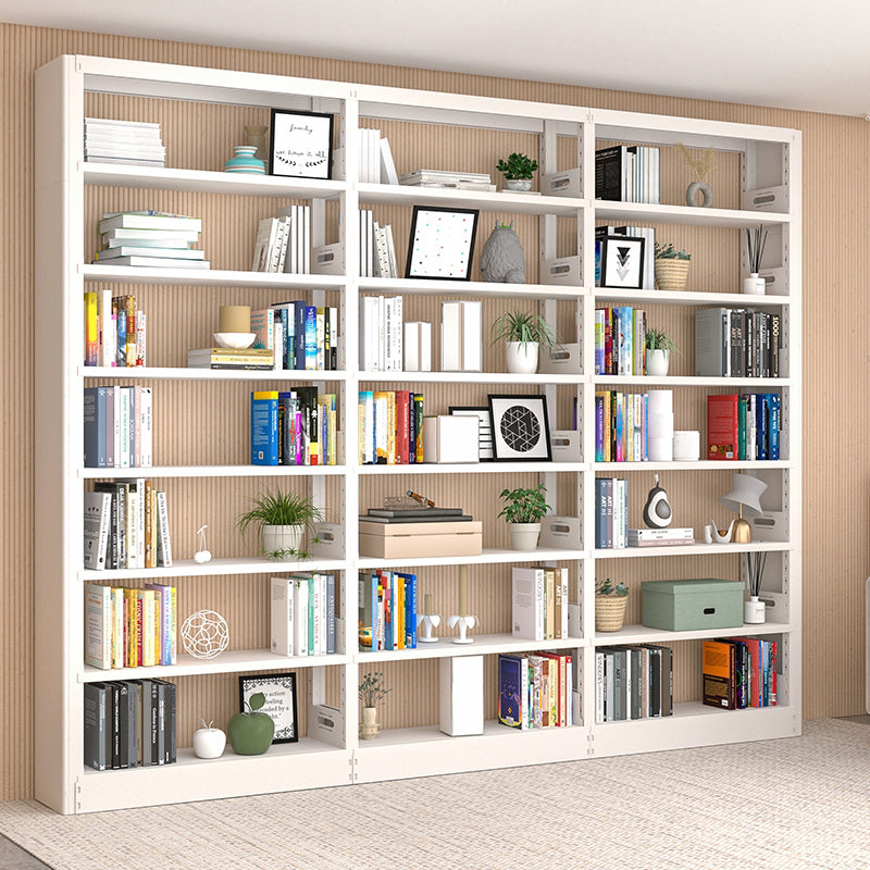 Open Steel Bookshelf Modern Home Office Rectangular Bookcase