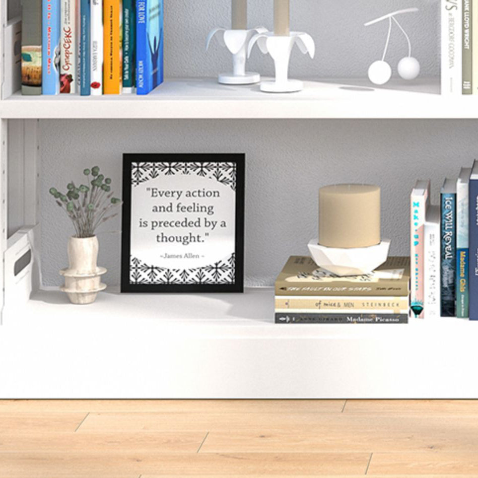 Open Steel Bookshelf Modern Home Office Rectangular Bookcase