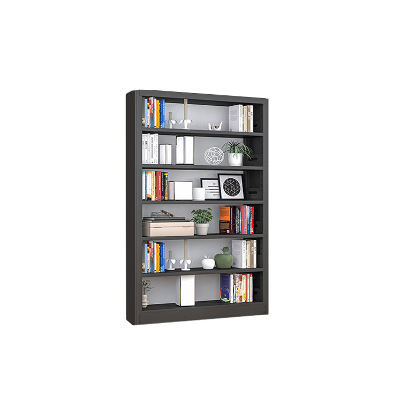 Open Steel Bookshelf Modern Home Office Rectangular Bookcase