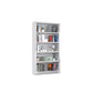 Open Steel Bookshelf Modern Home Office Rectangular Bookcase
