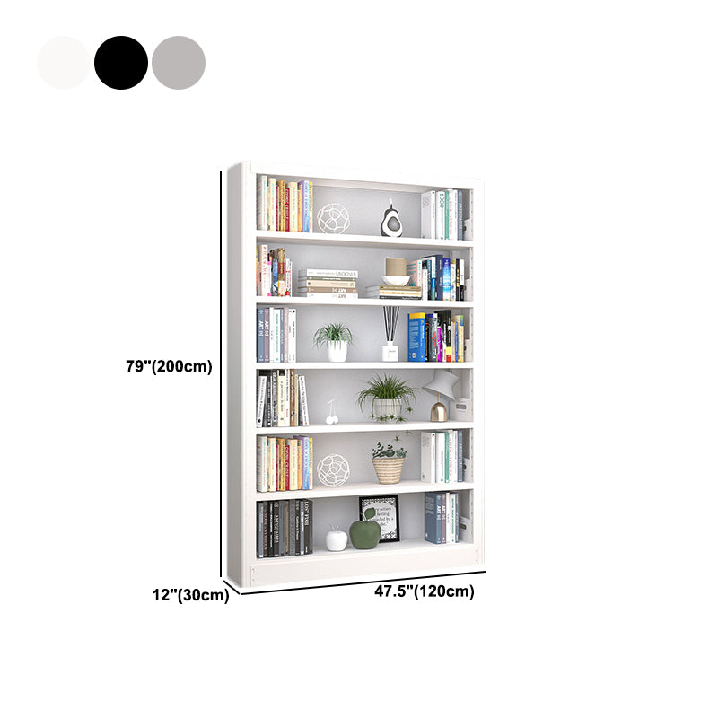 Open Steel Bookshelf Modern Home Office Rectangular Bookcase