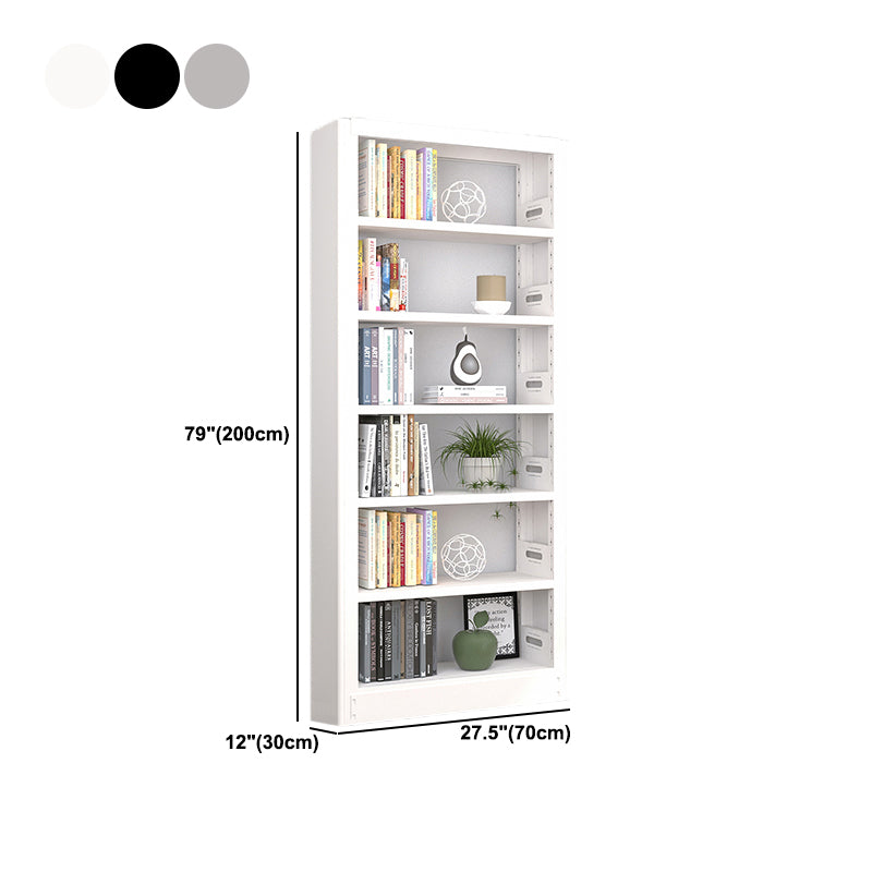 Open Steel Bookshelf Modern Home Office Rectangular Bookcase