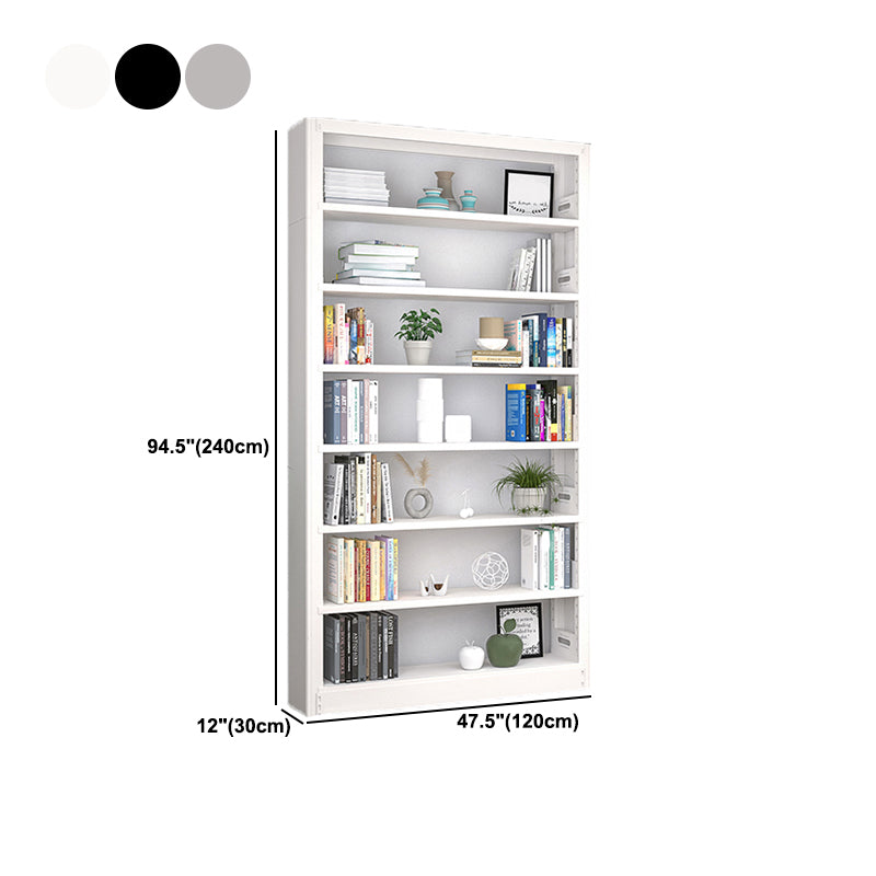 Open Steel Bookshelf Modern Home Office Rectangular Bookcase