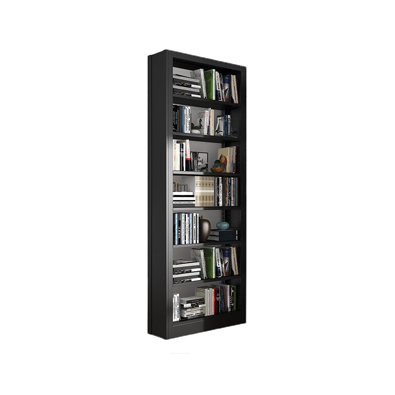 Open Metal Bookshelf Modern Home Living Room Rectangular Bookcase