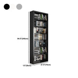 Open Metal Bookshelf Modern Home Living Room Rectangular Bookcase