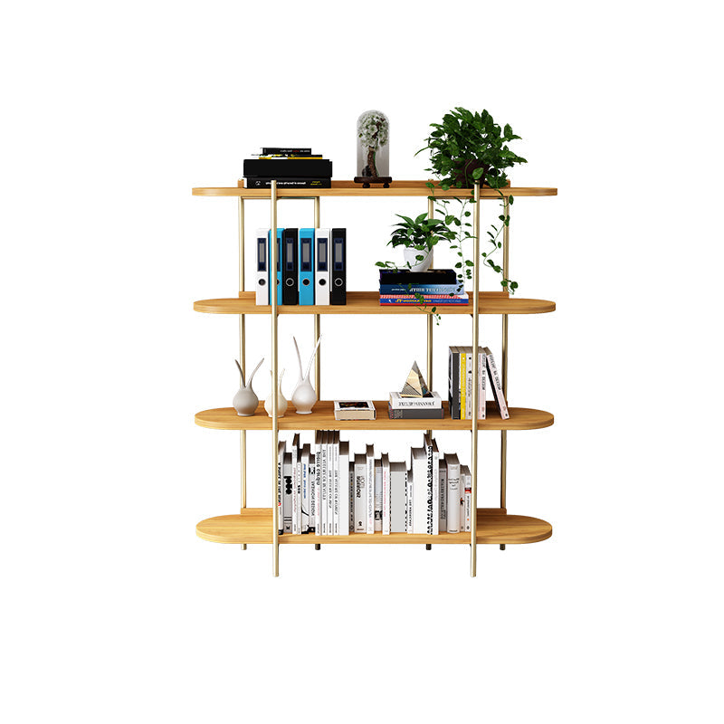 Etagere Bookcase Scandinavian Open Back Bookshelf with Shelves Gold Clearhalo 'Bookcases' 'furn' 'furn_bookcases' 'Furniture' 'Office Furniture' 5525244