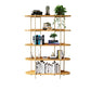 Etagere Bookcase Scandinavian Open Back Bookshelf with Shelves Gold Clearhalo 'Bookcases' 'furn' 'furn_bookcases' 'Furniture' 'Office Furniture' 5525248