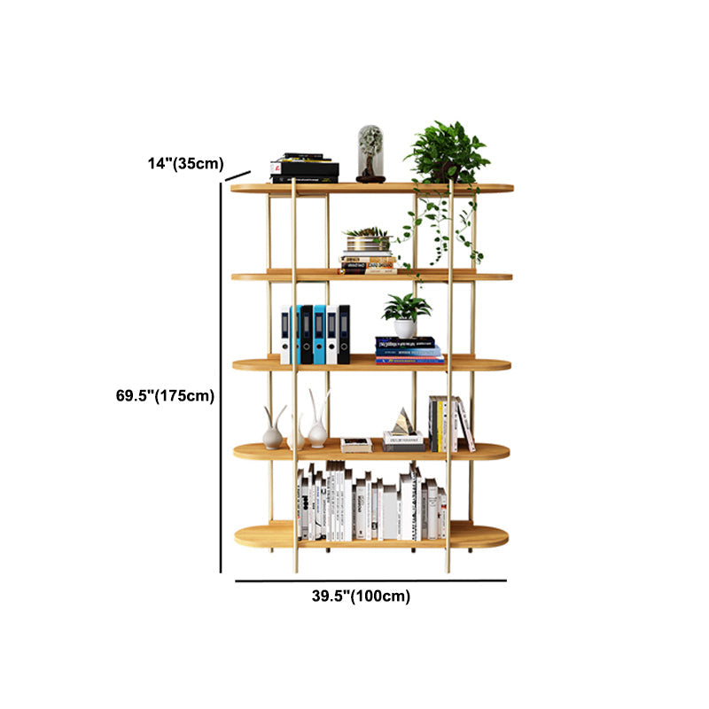 Etagere Bookcase Scandinavian Open Back Bookshelf with Shelves Clearhalo 'Bookcases' 'furn' 'furn_bookcases' 'Furniture' 'Office Furniture' 5525265