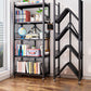 Modern Style Bookshelf Metal Open Back Folding Bookcase for Office