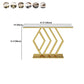 Glam Pedestal Slate Sofa Table Resistant Gold Console Table 31.5" High