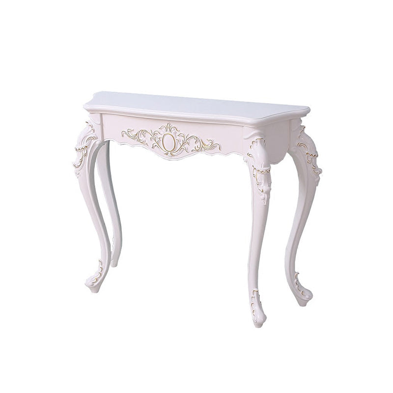 Französischer Land Sofa Tisch zurückgewonnenes Holz Rechteck 4 Beine weiße Konsolentisch