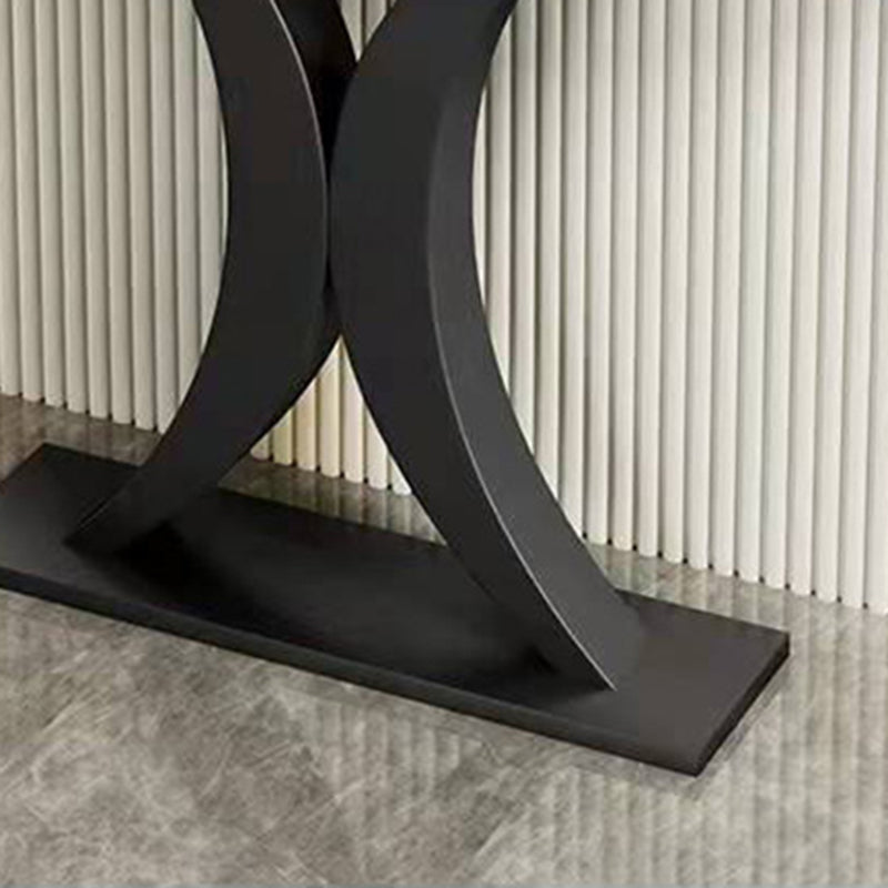 Tavolo da console Half Moon Slate Glam gamba con console a specchio di divano console a specchio