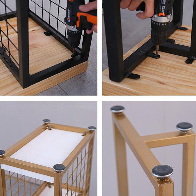 Tavolo da bar in stile moderno Tavolo da pranzo da bar rettangolare con doppio piedistallo