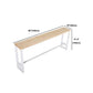 Pine Wood Top Rectangular Bar Table Industrial Bar Table with Trestle Base