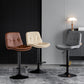Modern Metal Barstool Faux Leather Footrest Stool Adjustable Height in Matte Finish Clearhalo 'Bar Furniture' 'Bar Stools' 'bar_stools' 'furn' 'furn_bar_stools' 'Furniture' 'Kitchen & Dining Furniture' 5527600