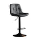 Modern Metal Barstool Faux Leather Footrest Stool Adjustable Height in Matte Finish Dark Gray Black 1 Piece Clearhalo 'Bar Furniture' 'Bar Stools' 'bar_stools' 'furn' 'furn_bar_stools' 'Furniture' 'Kitchen & Dining Furniture' 5527607
